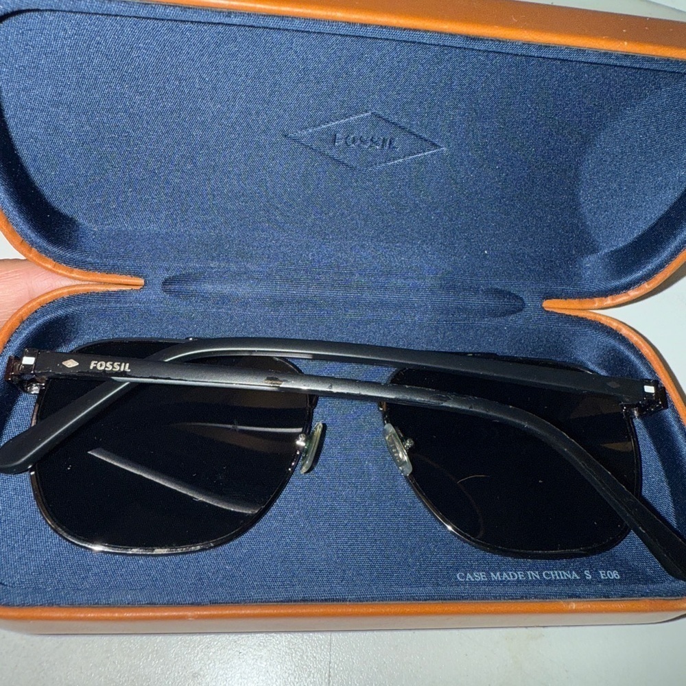 Fossil Men's Modern Round Aviator Sunglasses